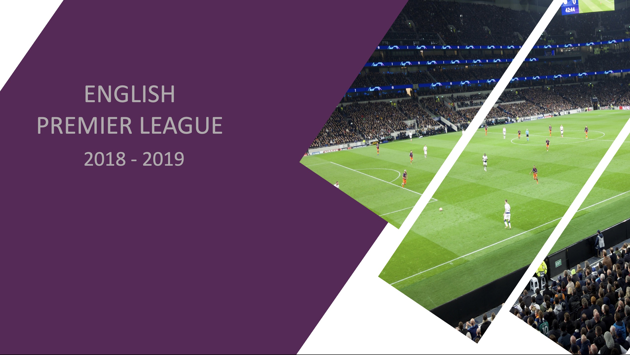 Title slide of 2018-2019 English Premier League Analysis